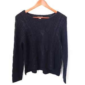 2/$15 - Cropped knit cozy sweater